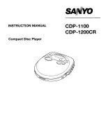 Sanyo CDP-1100 Instruction Manual preview