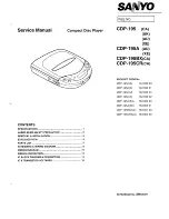 Sanyo CDP-195 Service Manual preview