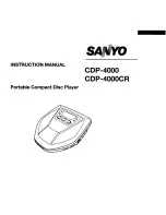 Sanyo CDP-4000 Instruction Manual предпросмотр