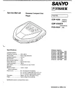 Sanyo CDP-4000 Service Manual предпросмотр