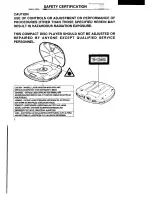 Предварительный просмотр 2 страницы Sanyo CDP-865CR Instruction Manual