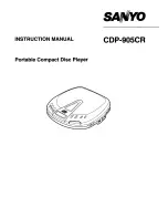 Sanyo CDP-905CR Instruction Manual preview