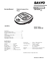 Sanyo CDP-M300 Service Manual preview