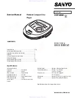 Sanyo CDP-M300CA Service Manual preview