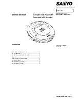 Предварительный просмотр 1 страницы Sanyo CDP-MT500 Service Manual