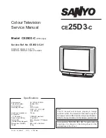 Sanyo CE-25D3-C Service Manual preview