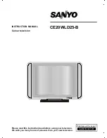 Sanyo CE20WLD25-B Instruction Manual preview