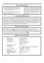 Preview for 2 page of Sanyo CE21BN4-C Service Manual