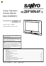 Sanyo CE28FWN4F-C Service Manual preview