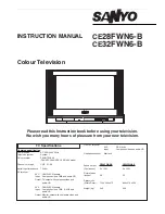 Sanyo CE28FWN6-B Instruction Manual preview