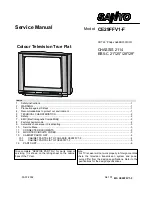 Preview for 1 page of Sanyo CE29FFV1-F Service Manual