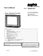 Sanyo CE29FFV2-F Service Manual preview