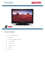 Sanyo CE32FD90-B Specification Sheet preview