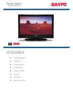 Предварительный просмотр 1 страницы Sanyo CE32LD90-B Specification Sheet