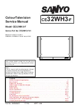 Sanyo CE32WH3-F Service Manual preview