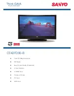 Preview for 1 page of Sanyo CE42FD90-B Specification Sheet