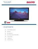 Preview for 1 page of Sanyo CE42FD90T-B Specification Sheet