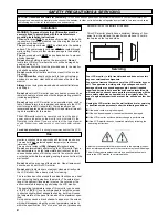 Предварительный просмотр 2 страницы Sanyo CE42LM4WPN-NA - CE - 42" LCD Flat Panel Display Instruction Manual