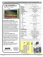 Sanyo CE42LM4WPN-NA - CE - 42" LCD Flat Panel Display Specifications предпросмотр