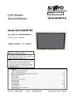 Предварительный просмотр 1 страницы Sanyo CE42LM4WPR-E Service Manual