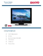 Sanyo CE52FD86N-B Specification Sheet preview