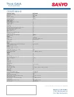 Preview for 2 page of Sanyo CE52FD86N-B Specification Sheet