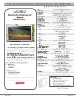 Sanyo CE52SR2 - 16:9 Specification Sheet preview