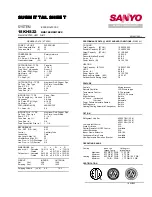 Предварительный просмотр 1 страницы Sanyo CH1822 Submittal Sheet