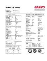 Sanyo CH3632 Submittal Sheet предпросмотр