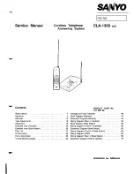 Предварительный просмотр 1 страницы Sanyo CLA-1380 Service Manual