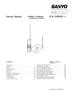 Preview for 1 page of Sanyo CLA-1380AUS Service Manual