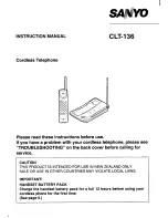 Preview for 1 page of Sanyo CLT-136 Instruction Manual