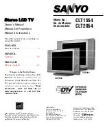 Sanyo CLT-1554 User Manual preview