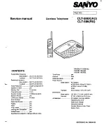 Предварительный просмотр 1 страницы Sanyo CLT-586 Service Manual