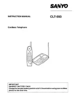 Sanyo CLT-593 Instruction Manual preview