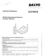 Sanyo CLT-937A Instruction Manual preview