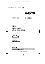 Sanyo CLT-9903 Instruction Manual предпросмотр