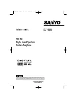 Sanyo CLT-9920 Instruction Manual preview