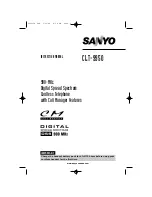 Sanyo CLT-9950 Instruction Manual предпросмотр