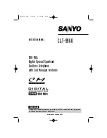 Sanyo CLT-9960 Instruction Manual предпросмотр