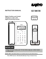 Preview for 1 page of Sanyo CLT-D6720 Instruction Manual