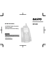 Предварительный просмотр 1 страницы Sanyo CLT-E23 Instruction Manual