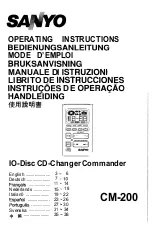 Preview for 1 page of Sanyo CM-200 Operating Instructions Manual