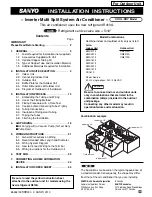 Предварительный просмотр 2 страницы Sanyo CM1972A Installation Instructions Manual