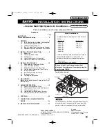 Предварительный просмотр 1 страницы Sanyo CMH1972 Installation Instructions Manual