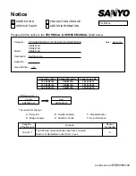 Предварительный просмотр 1 страницы Sanyo CMH1972A Technical & Service Manual