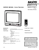 Preview for 1 page of Sanyo CP14G1 Service Manual