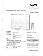 Preview for 1 page of Sanyo CP21AF2 Service Manual