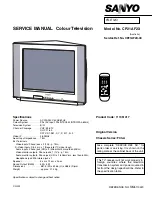 Sanyo CP21AF2X Service Manual preview