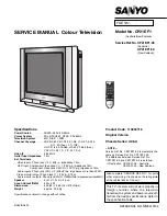 Preview for 1 page of Sanyo CP21EF1 Service Manual